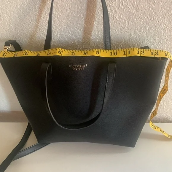 Victoria's Secret Black Trapezoidal Tote.used in good condition. - Picture 6 of 9